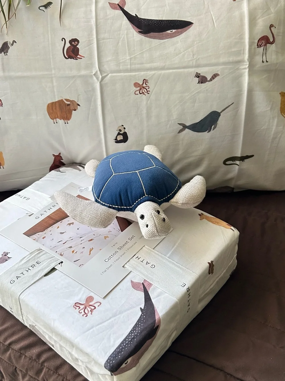 🌴Whimsical Gathre Menagerie Zoo Animals Twin Sheet Set - Target